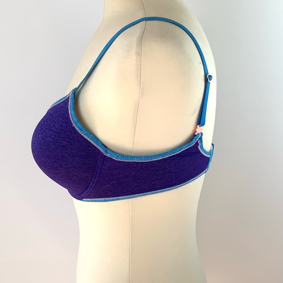 Victorias Secret lightly padded in royal purple and teal trim size 36D - Picture 3 of 5